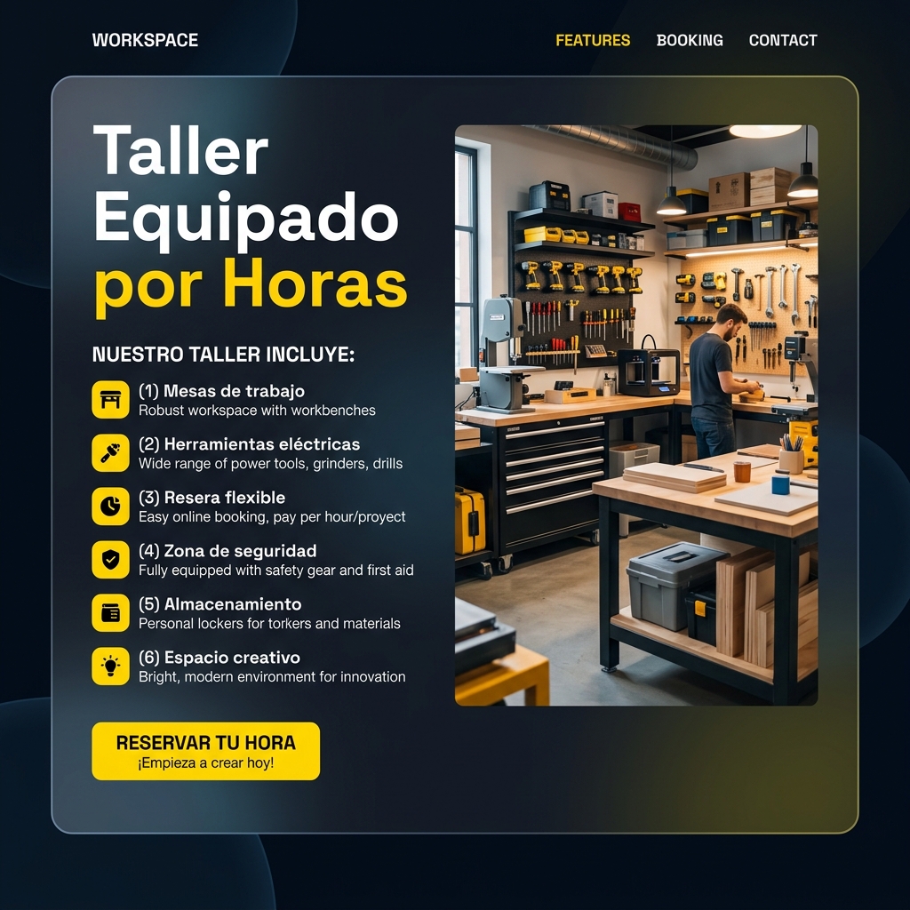 Taller de carpintería y herramientas en Getafe